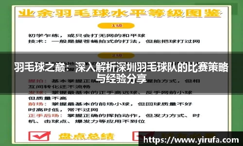 羽毛球之巅：深入解析深圳羽毛球队的比赛策略与经验分享