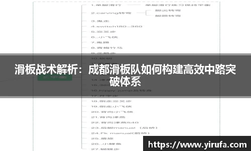 滑板战术解析：成都滑板队如何构建高效中路突破体系